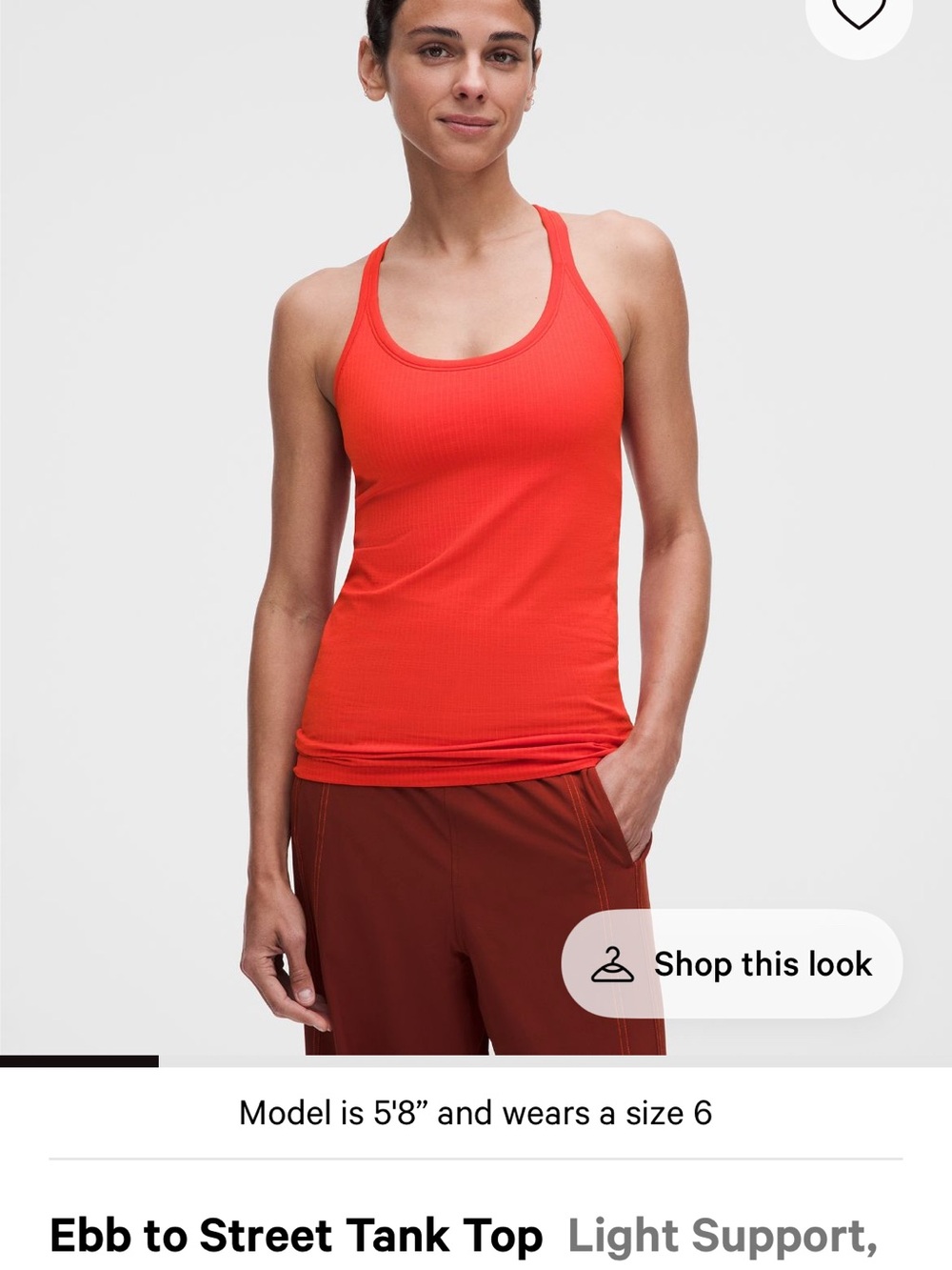 LULULEMON Ebb to Street Tank Top - NEW COLOR CHERRY EMBER